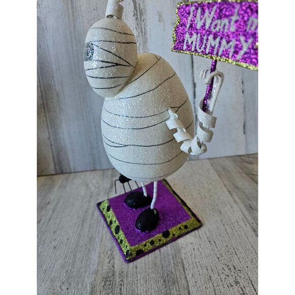 Pier 1 mummy spider glitter large Halloween decor rare vintage - Picture 5 of 9